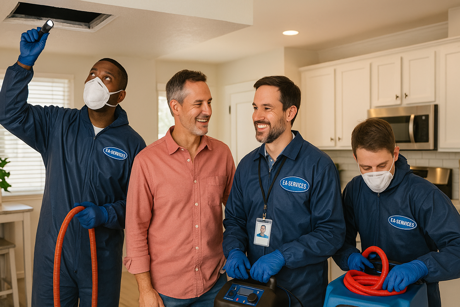 Professional cleaning team working in Benson